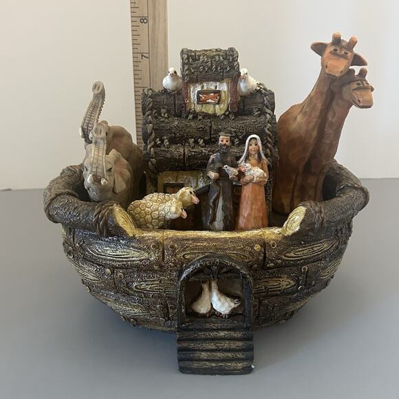 Vintage JC Penney Noah's Ark Home Collection Decor Rustic NO BOX - Picture 7 of 7